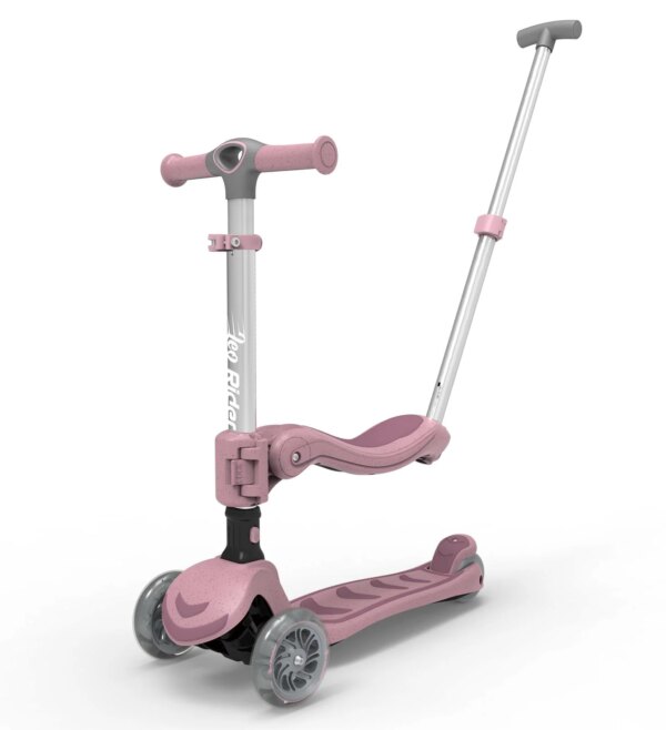LEO Rider 3in1 – קורקינט 3 ב-1 לילדים עם מושב מתקפל ומוט דחיפה